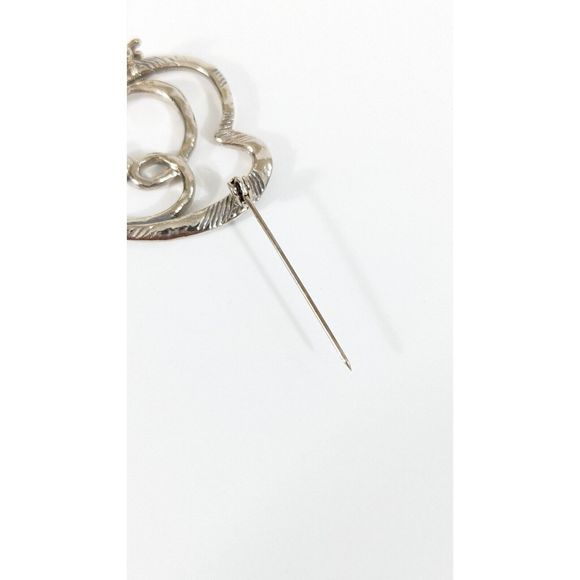 Heart Shaped Silver Toned Red Enamel  Multi Heart Brooch Pin - Love Valentine's - Picture 7 of 9